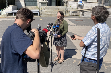 Sandrine Cabana-Degani, directrice générale de Piétons Québec réagit au dévoilement du Plan d'action en sécurité routière
