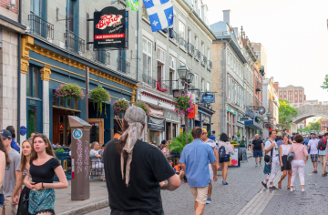 Rue piétonne à Québec