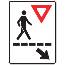 La figure 13 est une image d'un panneau de signalisation de passage pour piétons.