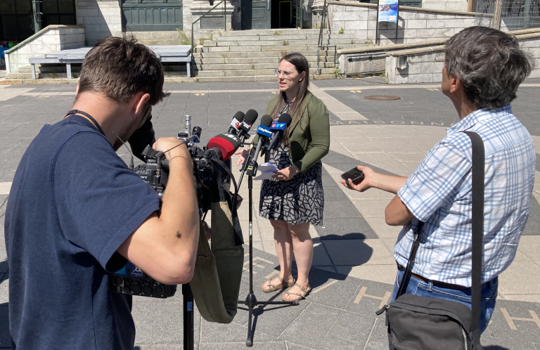 Sandrine Cabana-Degani, directrice générale de Piétons Québec réagit au dévoilement du Plan d'action en sécurité routière